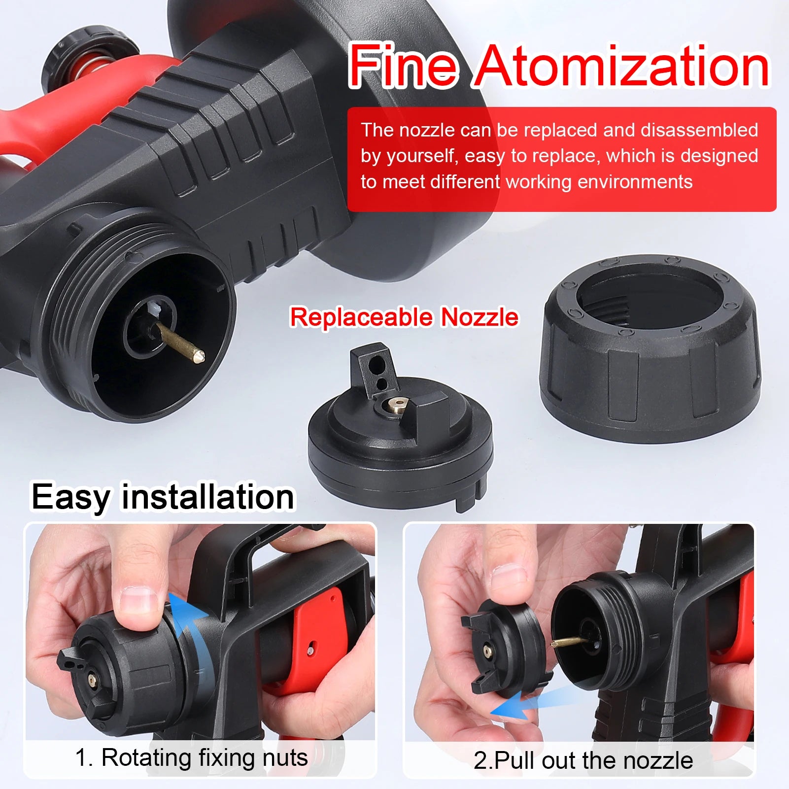 Transform Your DIY Projects with the 500W High Pressure Electric Paint Spraying Machine - 800ml Large Capacity & Detachable Design for Effortless Spraying