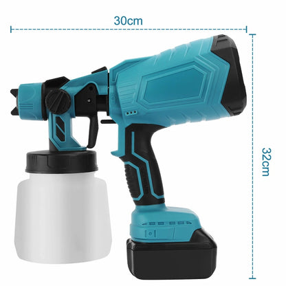 800ML Electric Paint Sprayer Cordless Spray Gun Coating Airbrush Machine Househeld DIY Power Tool for 21V 18V Battery